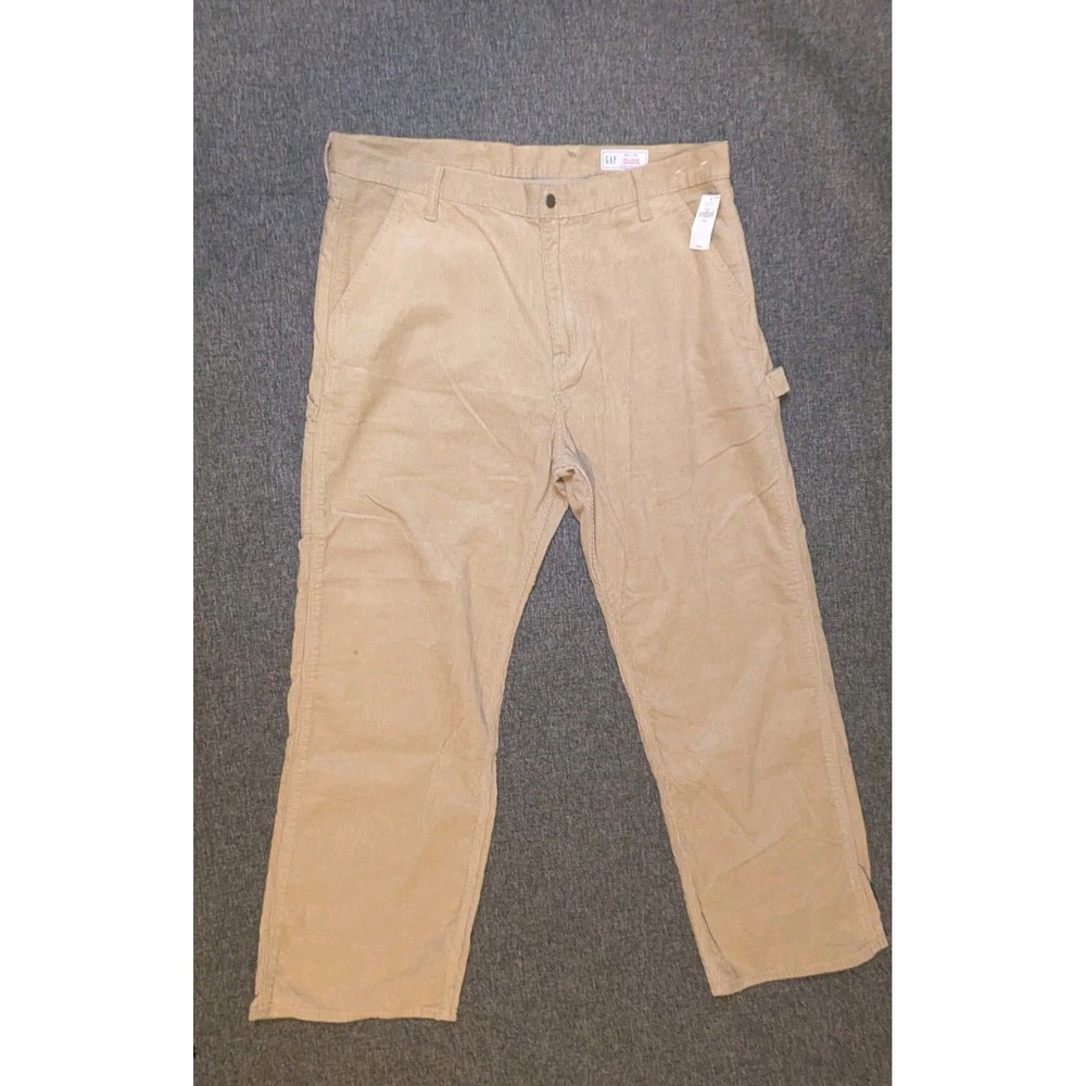 GAP 90's Loose Fit Corduroy Carpenter Pants Men's 38 X 30‎ Beige Work Wear